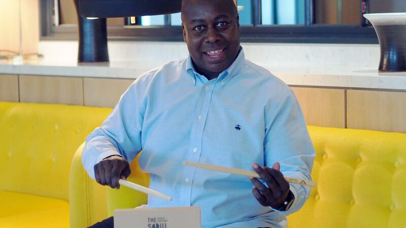 Ralph Rolle: he   can bash out a drum roll and roll out cookie dough.