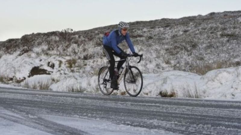A country-wide snow-ice warning in place until midday on Sunday. Photograph: Alan Betson/The Irish Times