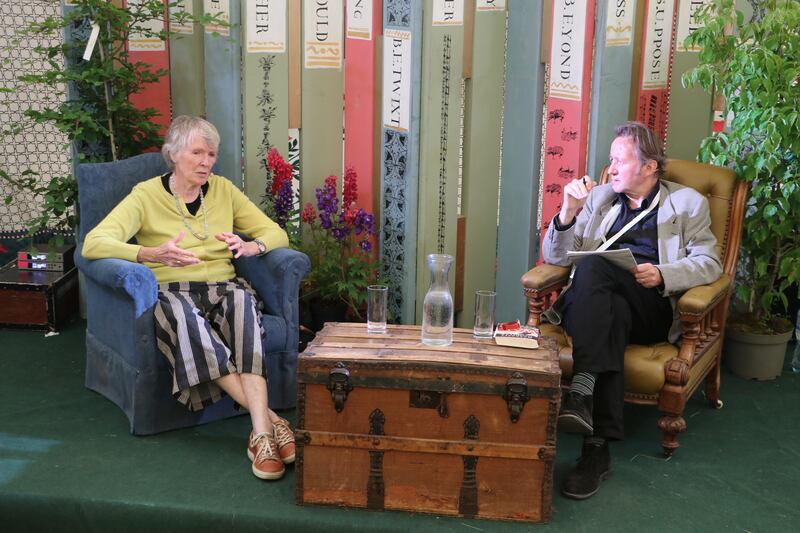 Margaret MacMillan and Roy Foster at the Borris Festival of Writing and Ideas: 'The hours spent scrolling have consequences for the quality of education and public debate,' Foster says. Photograph: Frank Smith