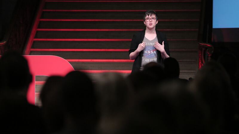Lyra McKee at TEDxStormont Women   in November 2017. Photograph: Kelvin Boyes/Press Eye