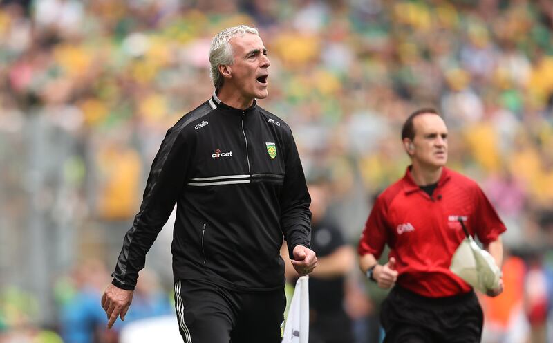 Jim McGuinness's approach didn't pay off against Kerry in the All-Ireland final. Photograph: Bryan Keane/Inpho