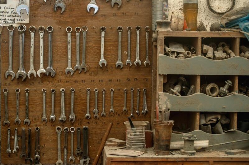 McDonald Boats: tools at the brothers’ boatyard. Photograph: Donal Glackin