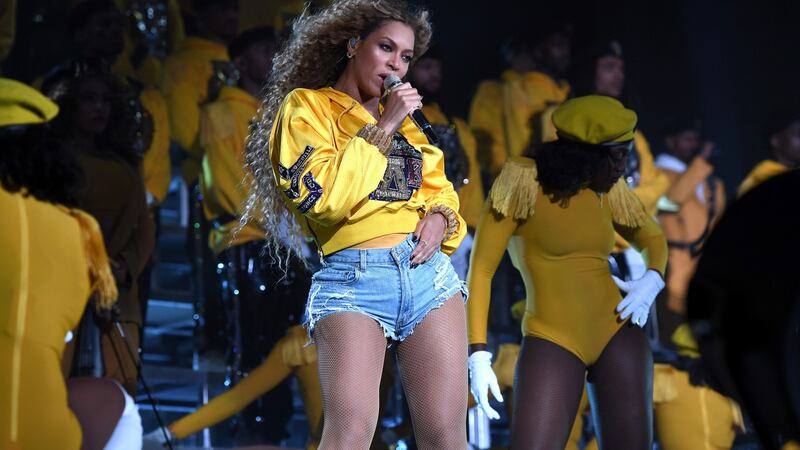 Beyonce  performs at the 2018 Coachella Valley Music And Arts Festival on April 14th, 2018 in California. Photograph: Larry Busacca/Getty Images