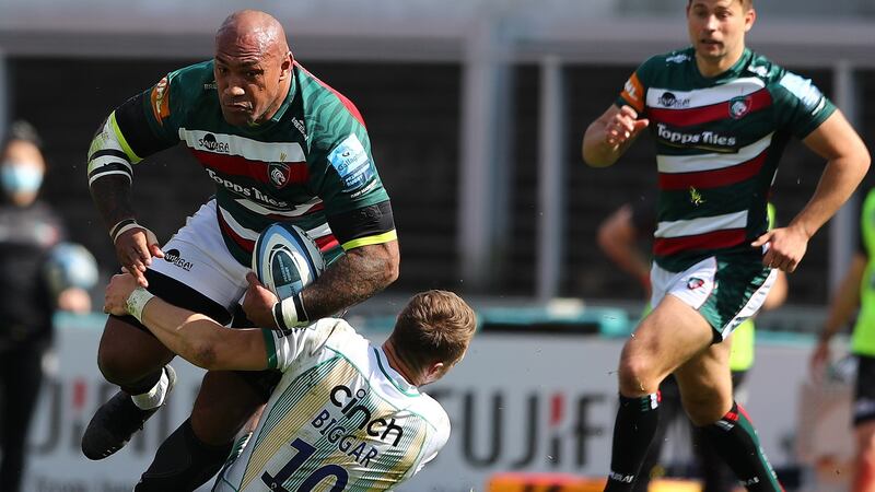 Robert Baloucoune will face the physical threat from Leicester’s big Fijian winger Nemani Nadolo. Photograph: Matthew Lewis/Getty Images
