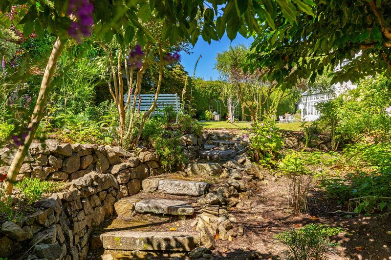 The landscaped gardens