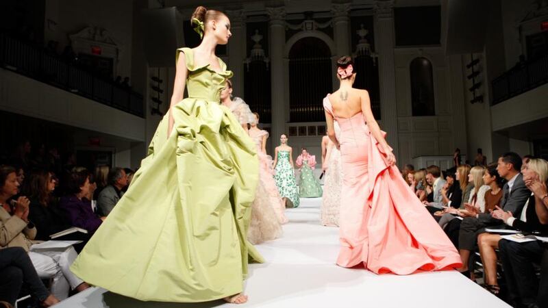 A sample of Oscar de la Renta’s work from New York Fashion Week in 2010. Photograph: Valerio Mezzanotti /The New York Times