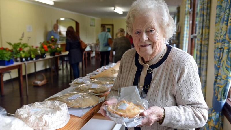 Doreen Orr at her cake and tart stall at Kilternan Country Market. Photograph: Eric Luke