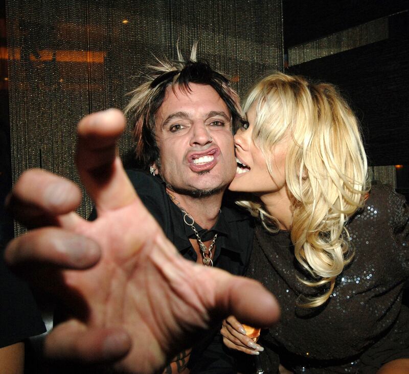 Pamela Anderson with Tommy Lee in 2007. 'Two imperfect, crazy people,' says Anderson now. Photograph: Denise Truscello/WireImage/Getty