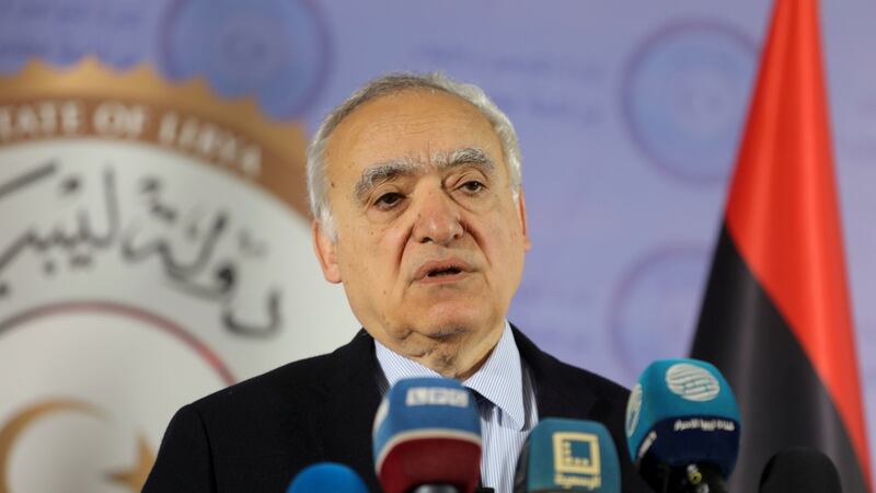 UN envoy for Libya Ghassan Salamé giving a news conference in Tripoli on April 6th. Photograph: Hani Amara/Reuters