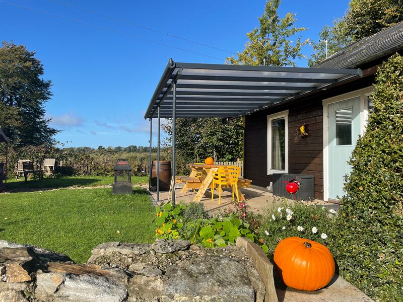 The Ladybird chalet at the Old Rectory in Co Wicklow can accommodate up to 12 guests