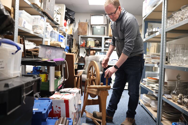 Barry O’Brien, Druid Production Manager, in the Druid Set Workshop, at Ballybane Industrial Estate, Galway. Photograph: Dara Mac Dónaill / The Irish Times







