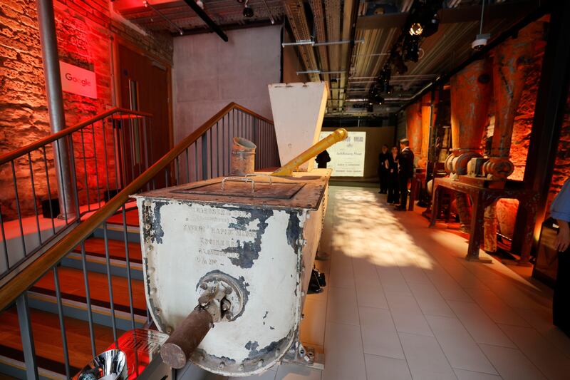 Machinery salvaged from the former mill operation. Photograph: Alan Betson

