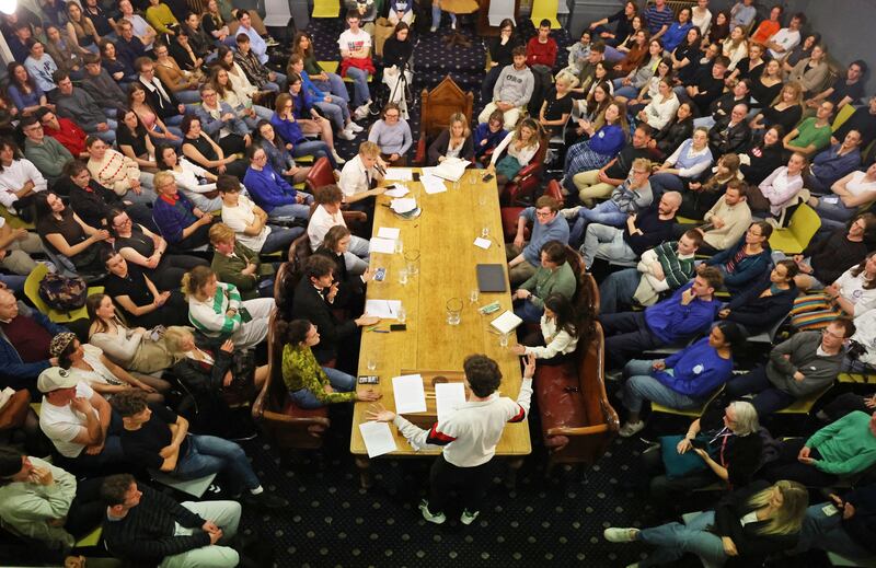 The nays carried the day at the Hist debate. Photograph: Nick Bradshaw
