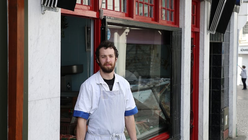 Ben Flynn of O’Flynn’s Butchers, Waterford. “It’s sad seeing the town like this. It’s weird. The only thing I can liken it to is Christmas day, but it’s like that every day now.” Photograph Nick Bradshaw