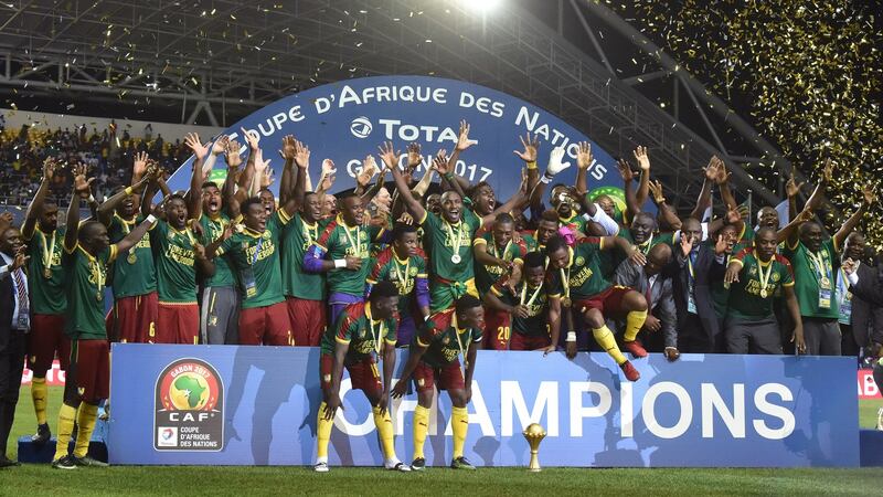 Cameroon are the defending champions after they lifted the trophy for a fifth time in 2017. Photograph: Issouf Sanogo/AFP/Getty
