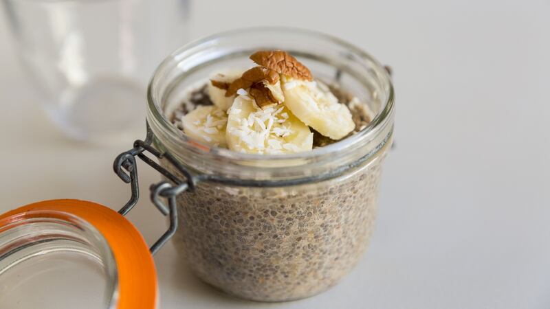 Chia seed puddings. Photograph: Emma Jervis