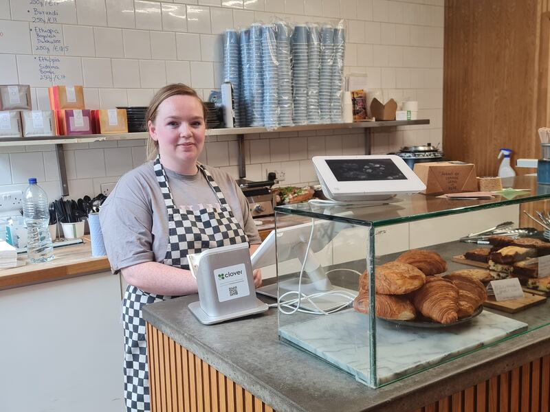 Marita Chillingworth, manager of Laine, My Love, a coffee shop on Talbot Street. There was a noticeable Garda foot patrol presence around the area when she started work six years ago, but she says this is no longer the case. Photograph: Conor Lally