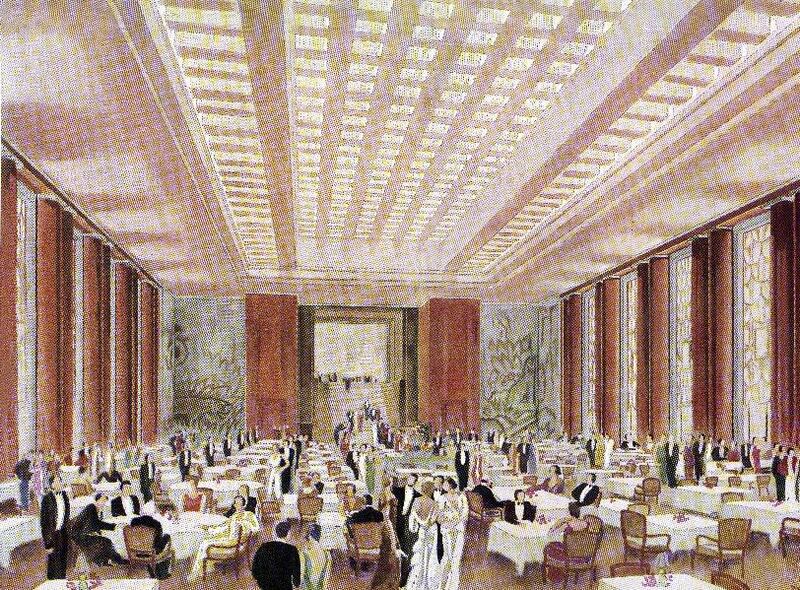 The first class dining room on board the SS L ‘Atlantique’ – a luxurious ocean liner that travelled between the south of France and South America from 1930-1933. Photograph: Culture Club/ Getty Images