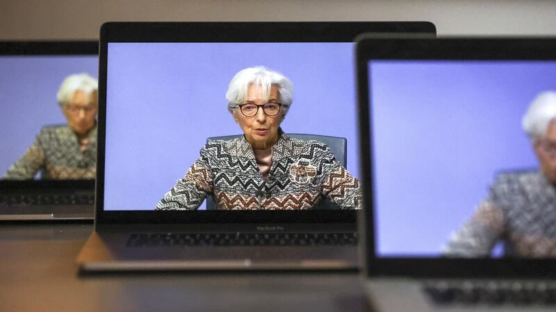 Christine Lagarde’s position on rates is becoming a lonely one. Photograph: Alex Kraus/Bloomberg
