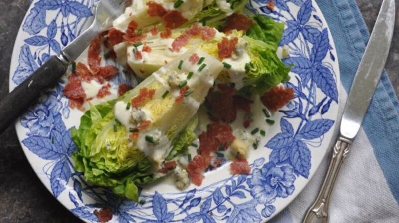 Lilly Higgins’s lettuce wedges with blue cheese dressing.
