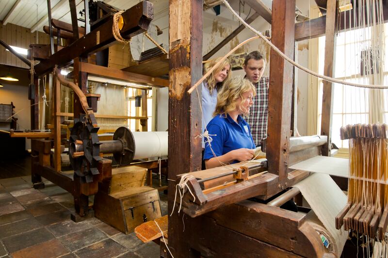 The Irish Linen Centre hosts a permanent exhibition, Flax to Fabric: The Story of Irish Linen, as well as live spinning and weaving demonstrations. Photograph: Tourism Northern Ireland