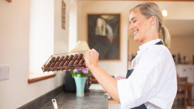 Grainne Mullen launched Grá Chocolates after work as a pastry chef dried up. ‘It is really nice to be doing something you are passionate about and something you love and I love chocolate.’ Photograph: Katie Moran