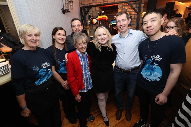 Nicola Coughlan, famed for her roles in Derry Girls and Bridgerton, celebrates the 50th anniversary of the VFI at the Glyde Inn, Annagassan, Co Louth