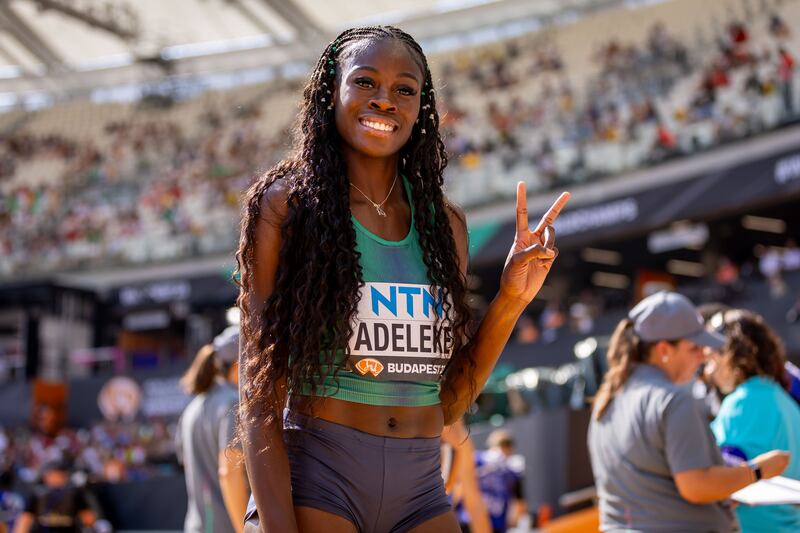 Rhasidat Adeleke: she broke the national record for the 400m in her winning run at the NCAA finals. Photograph: Morgan Treacy/Inpho 