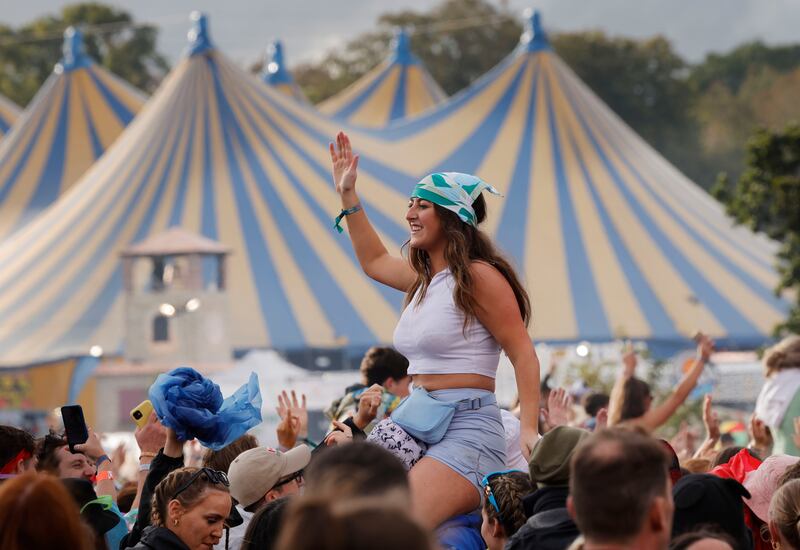 Anne-Marie fans enjoy her set at the Main Stage. Photograph: Alan Betson / The Irish Times


