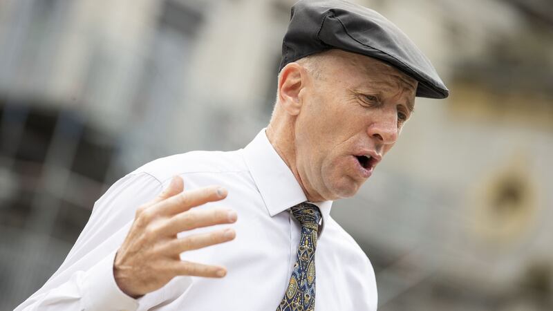 It all kicked off when Michael Healy-Rae accused Leo Varadkar of not answering a question put to him earlier by Mary Lou McDonald. Photograph: Tom Honan/The Irish Times.