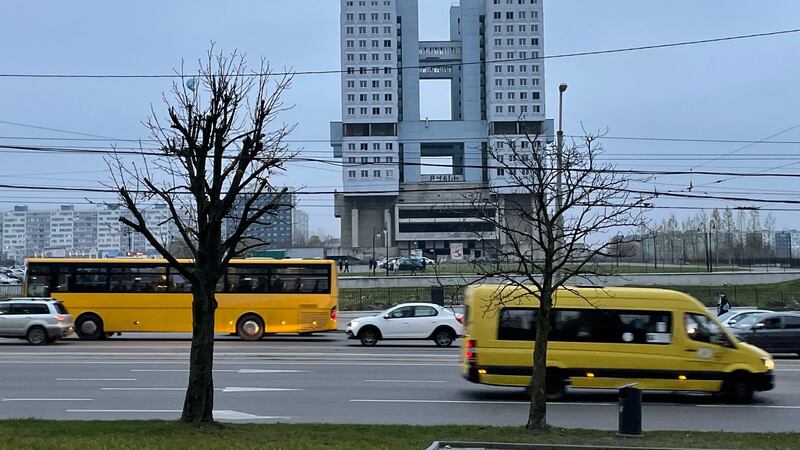 The 21-storey House of the Soviets in Kaliningrad, which is still unfinished 51 years after construction started. Photograph: Daniel McLaughlin