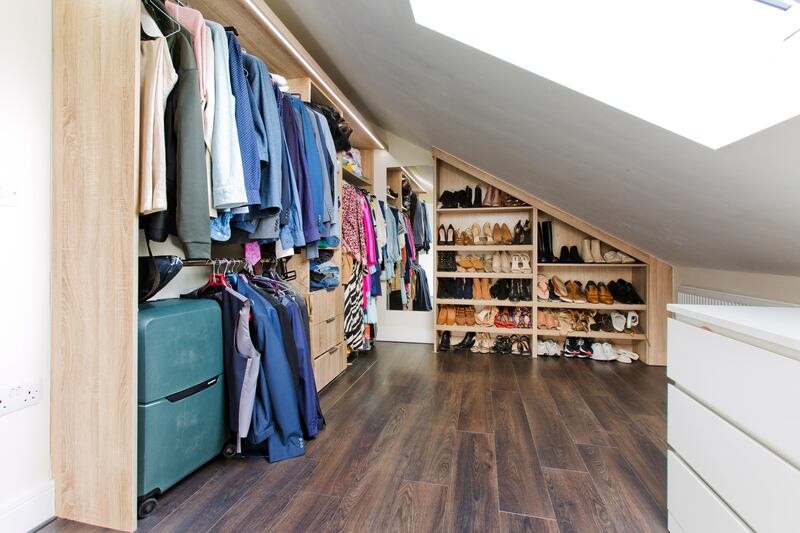 Walk-in wardrobe for the main bedroom