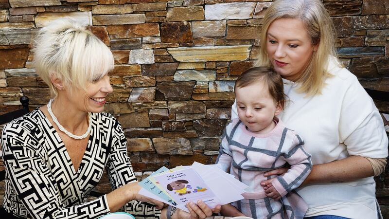 Katie with her daughter, Charlotte, and  Mandy Daly, health director of advocacy and policy at Irish Neonatal Health Alliance