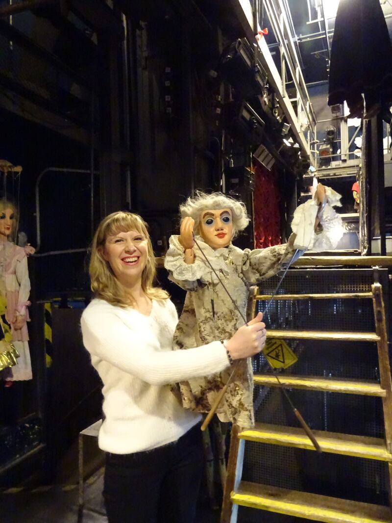 Writer Tanya Farrelly in the National Marionette Theatre in Prague