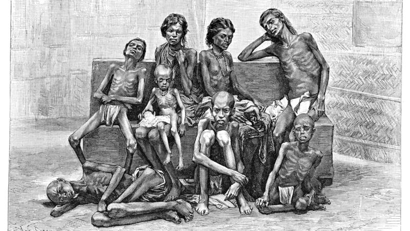 Famine victims, India, 1895. Photograph: Getty Images