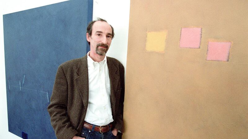 Felim Egan is best known for his monochromatic paintings marked with ghostly geometrical shapes.   Photograph: Paddy Whelan