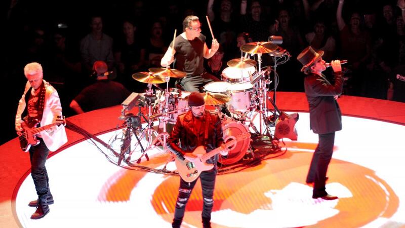 Experience + Innocence: U2 at the Manchester Arena. Photograph: Shirlaine Forrest/WireImage/Getty