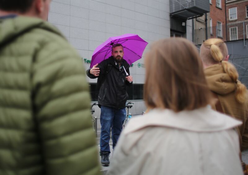 Ciaran Behan's Dark Dublin tour visits Dublin Castle, Christchurch, St Patrick's Cathedral and other city centre locations. Photograph: Bryan O'Brien