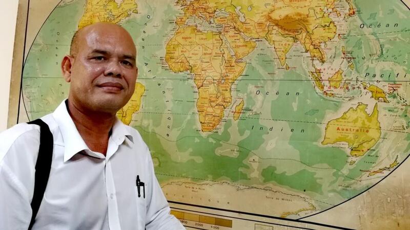 Cambodian media: Ouk Kimseng of the ministry of information. Photograph: Nevenka Lukin