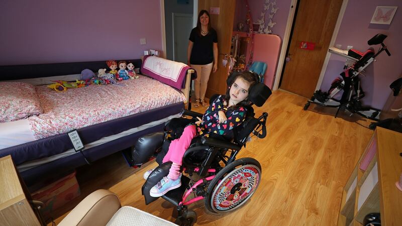 Isabella (9) and her mother Sam. Photograph: Nick Bradshaw