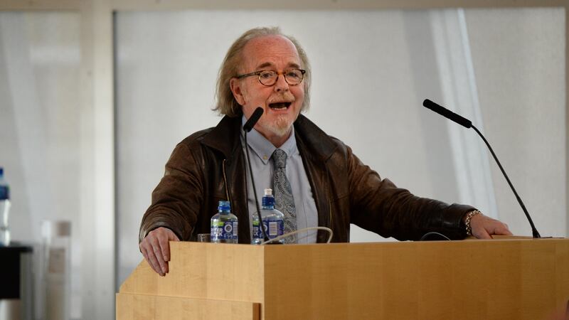 James Smyth pitches Kildare County Council members for a nomination in Naas, Co  Kildare. Photograph: Dara Mac Dónaill/The Irish Times