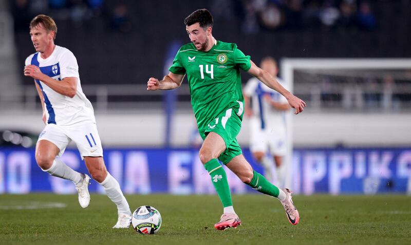 Finn Azaz's ponderous play against Finland suggests that the manager might turn to Aberdeen’s Jamie McGrath or Troy Parrott. Photograph: Ryan Byrne/Inpho