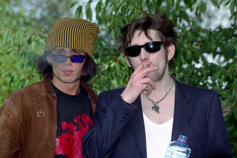 Johnny Depp and Shane McGowan in London in 1994. Photograph: Neil Munns/PA