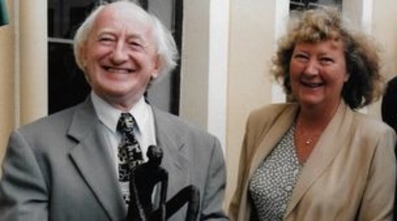 Jeanne Rynhart with President Michael D Higgins