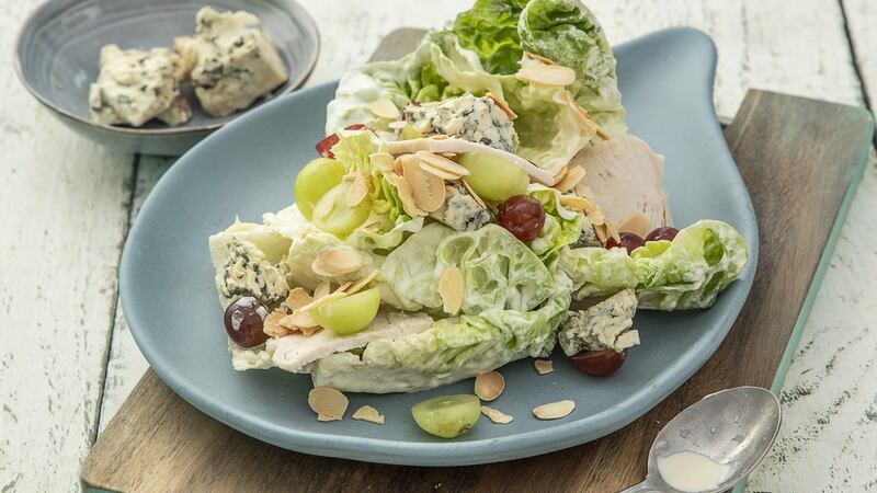 Smoked chicken, grape and Crozier Blue salad