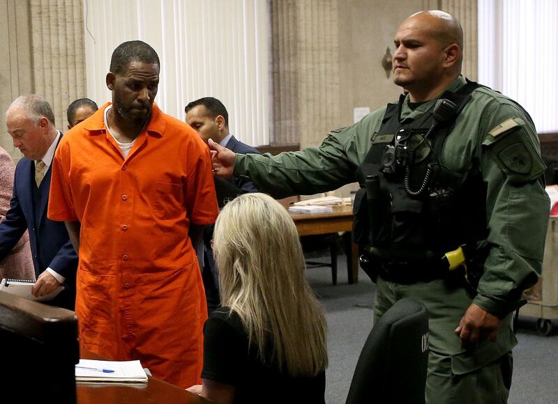 R Kelly: the singer, who has been in custody since 2019, has pleaded not guilty in the case that begins on Monday. Photograph: Antonio Perez/Pool/Getty