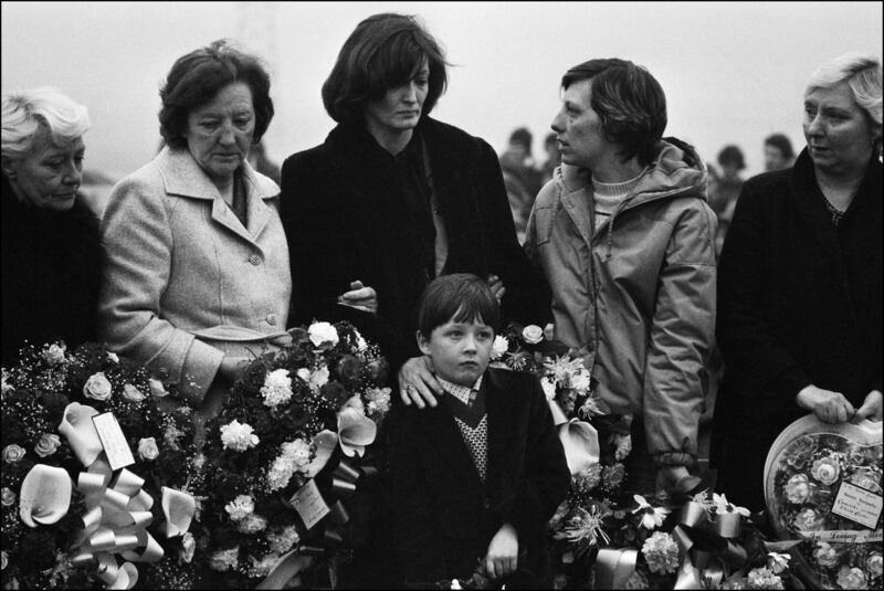 The funeral of Bobby Sands with his son   Gerald,  his mother Rosaleen and his sister Marcella. Photograph:  Campion/ Lochon/  Gamma-Rapho via Getty Images