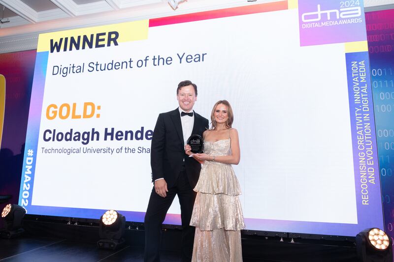 Clodagh Henderson, student from Technological University of the Shannon, was awarded Digital Student of the Year 2024. Photograph: Paul Sherwood