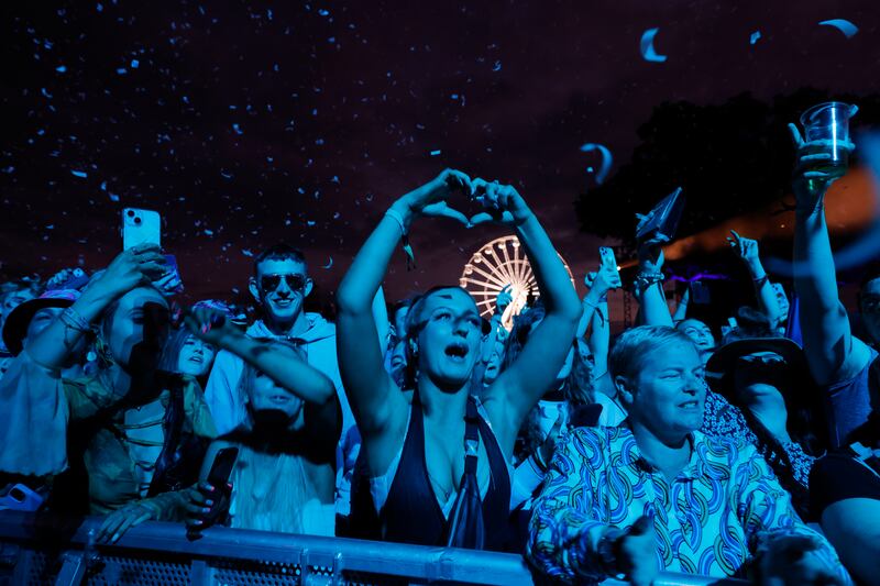 The Script fans create a sea of smartphone torches. Photograph: Alan Betson