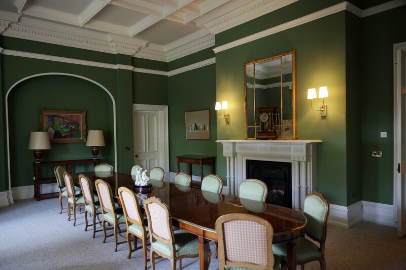 A dining room at the French ambassador's residence. Photograph: Chris Maddaloni